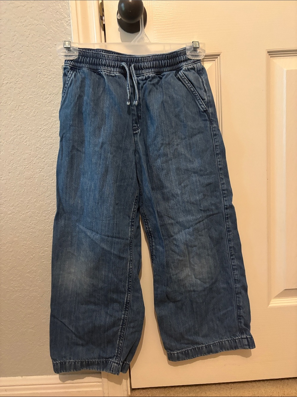 Kid's Blue Drawstring Denim Jeans